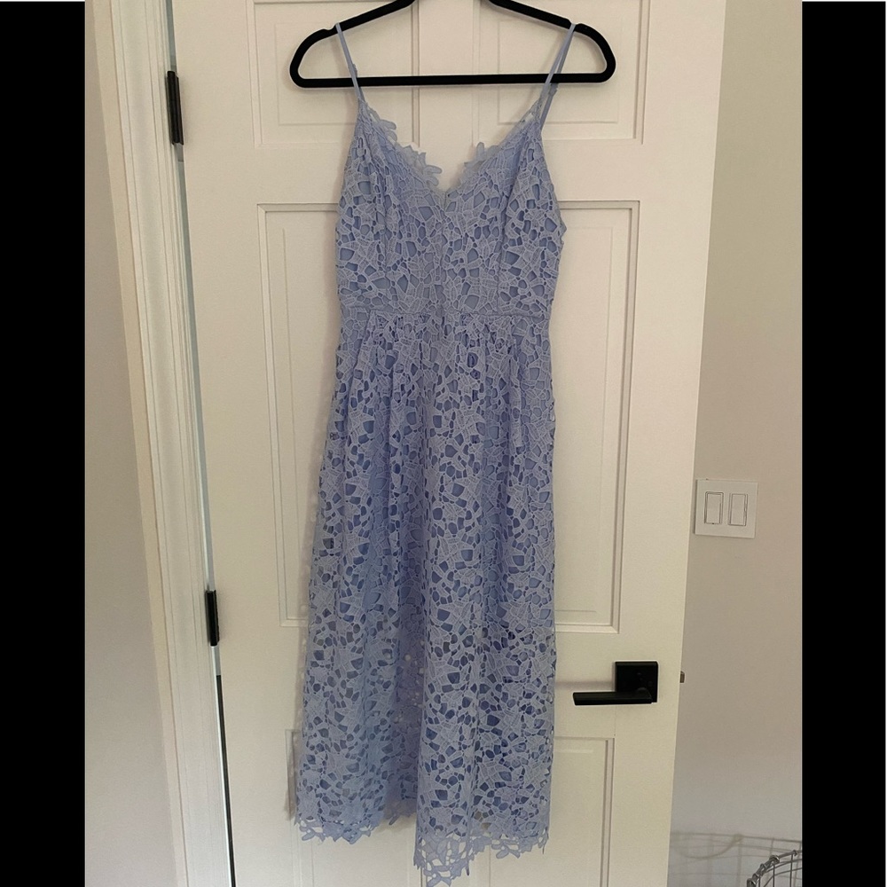 ASTR The Label Lace A-Line Midi Dress Periwinkle Size M